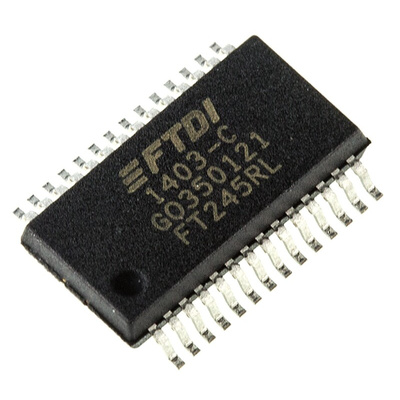 FTDI Chip FT245RL-REEL, UART, 28-Pin SSOP