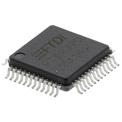 FTDI Chip FT2232D-REEL, UART, 48-Pin LQFP