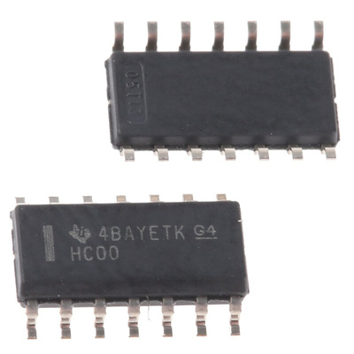 Texas Instruments SN74HC00D, Quad 2-Input NAND Logic Gate, 14-Pin SOIC