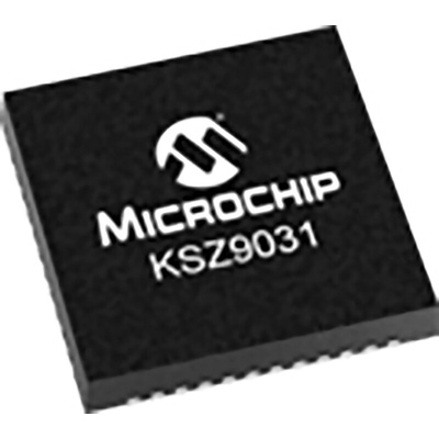 Microchip , 1-Channel Ethernet Transceiver 48-Pin QFN, KSZ9031RNXCC