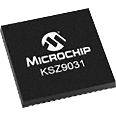 Microchip , 1-Channel Ethernet Transceiver 48-Pin QFN, KSZ9031RNXIC