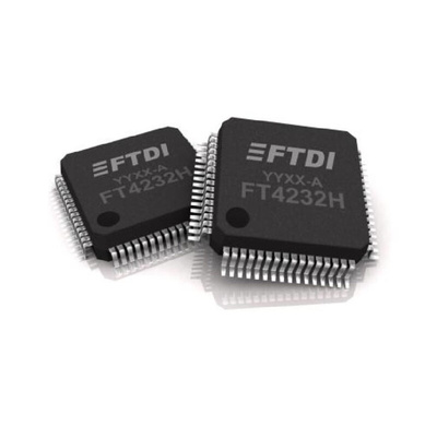 FTDI Chip FT4232HQ-TRAY, USB Controller, 12Mbps, 3.3 V, 64-Pin QFN