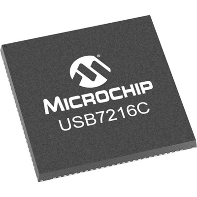 Microchip USB7216C/KDX, USB Hub, 2-Channel, USB 3.1, 3.3 V, 100-Pin VQFN