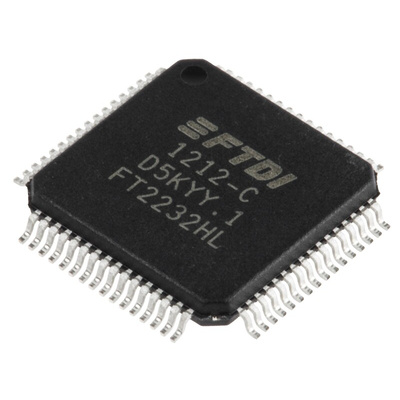 FTDI Chip Dual-Channel UART RS232, RS422, RS485 64-Pin LQFP, FT2232HL-REEL