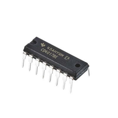 Texas Instruments CD4017BE 5-stage Through Hole Decade Counter CMOS, 16-Pin PDIP