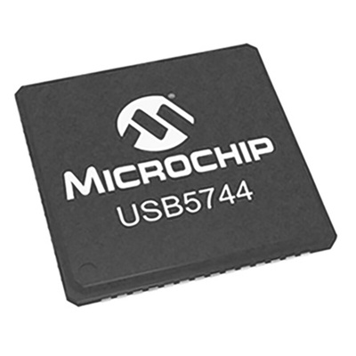 Microchip USB5744-I/2G, USB Controller, 5Gbit/s, USB 3.1, 1.2 V, 3.3 V, 56-Pin SQFN