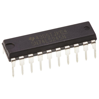 Texas Instruments SN74LS245N, 1 Bus Transceiver, 8-Bit Non-Inverting TTL, 20-Pin PDIP