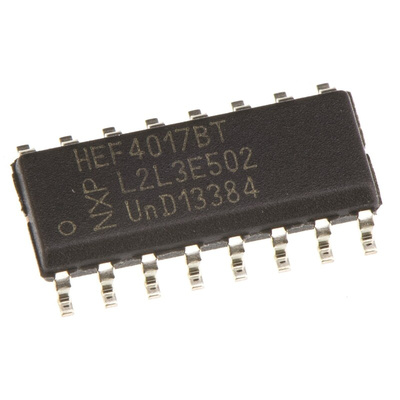 Nexperia HEF4017BT,652 5-stage Surface Mount Decade Counter, 16-Pin SOIC