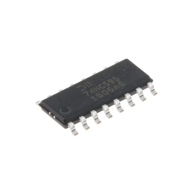 DiodesZetex 74HC595S16-13 8-stage Surface Mount Shift Register HC, 16-Pin SOIC