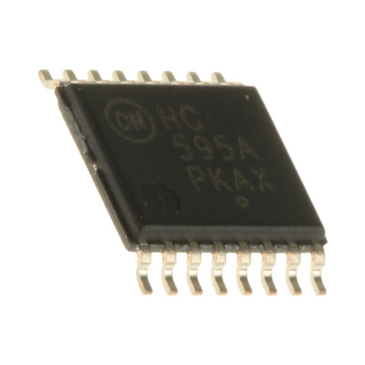 onsemi MC74HC595ADTG 8-stage Surface Mount Shift Register MC74, 16-Pin TSSOP