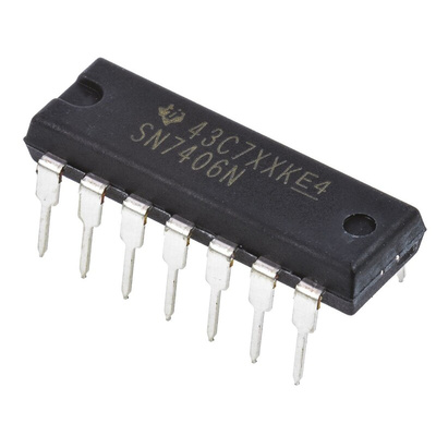 Texas Instruments SN7406N Hex Inverter, 14-Pin PDIP