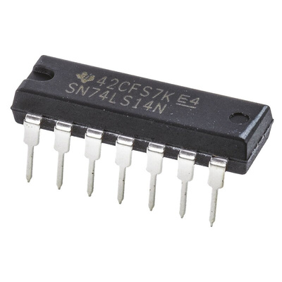Texas Instruments SN74LS14N Hex Schmitt Trigger Inverter, 14-Pin PDIP