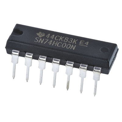 Texas Instruments SN74HC00N, Quad 2-Input NAND Logic Gate, 14-Pin PDIP