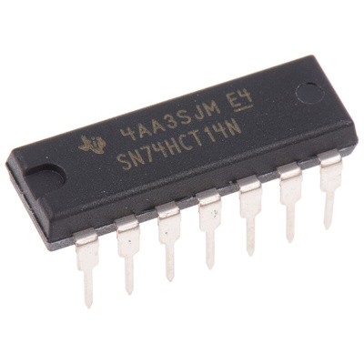 Texas Instruments SN74HCT14N Hex Schmitt Trigger Inverter, 14-Pin PDIP