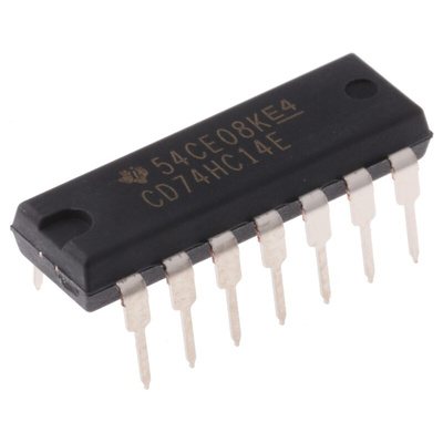 Texas Instruments CD74HC14E Hex Schmitt Trigger Inverter, 14-Pin PDIP
