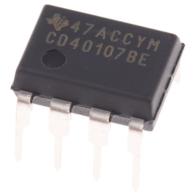 Texas Instruments CD40107BE, Dual 2-Input NAND Logic Gate, 8-Pin PDIP