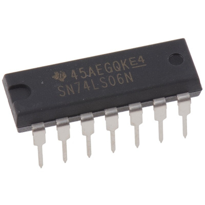 Texas Instruments SN74LS06N Hex Inverter, 14-Pin PDIP