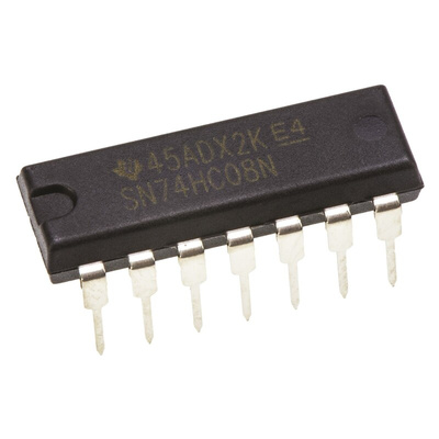 Texas Instruments SN74HC08N, Quad 2-Input AND Logic Gate, 14-Pin PDIP