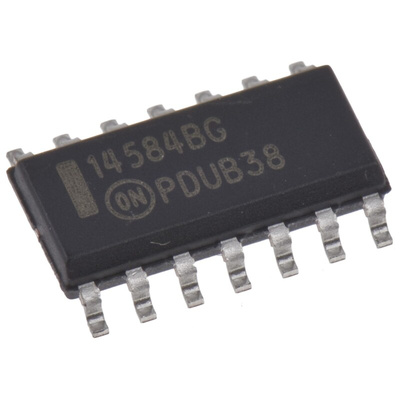 onsemi MC14584BDG Hex Schmitt Trigger Inverter, 14-Pin SOIC