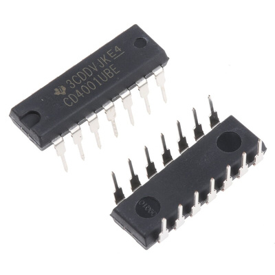 Texas Instruments CD4001UBE, Quad 2-Input NOR Logic Gate, 14-Pin PDIP