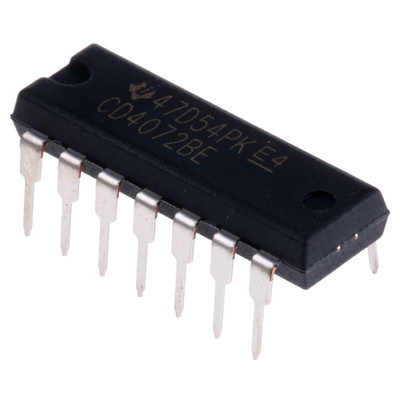 Texas Instruments CD4072BE, Dual 4-Input OR Logic Gate, 14-Pin PDIP