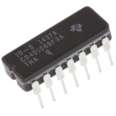 Texas Instruments CD40106BF3A Hex Schmitt Trigger Inverter, 14-Pin CDIP