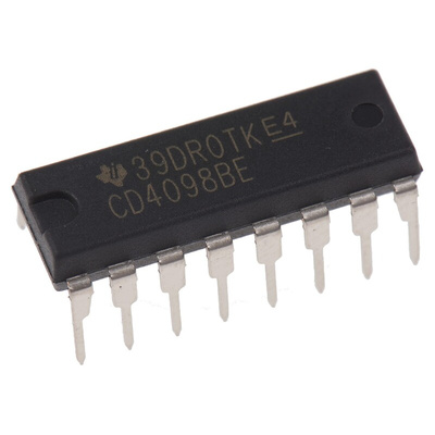 Texas Instruments CD4098BE, Dual Monostable Multivibrator, 16-Pin PDIP
