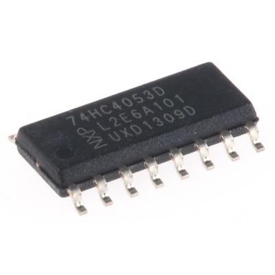 Nexperia 74HC4053D,652 Multiplexer/Demultiplexer Triple 2:1 5 V, 16-Pin SOIC