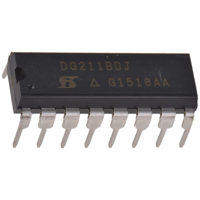 Vishay DG211BDJ-E3 Analogue Switch Quad SPST 12 V, 15 V, 18 V, 24 V, 5 V, 9 V, 16-Pin PDIP