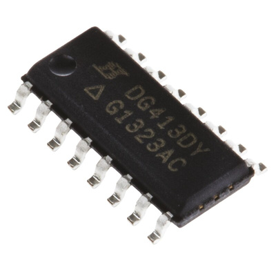 Vishay DG413DY-E3 Analogue Switch Quad SPST 15 V, 18 V, 24 V, 28 V, 16-Pin SOIC