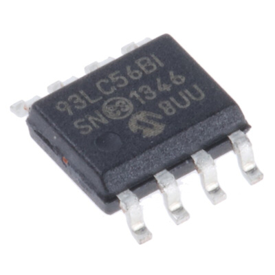 Microchip 93LC56B-I/SN, 2kbit Serial EEPROM Memory, 200ns 8-Pin SOIC Serial-Microwire