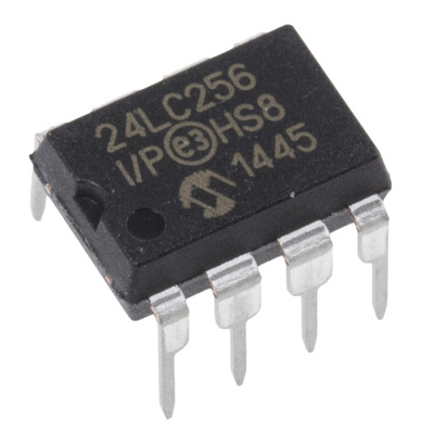 Microchip 24LC256-I/P, 256kbit Serial EEPROM Memory, 900ns 8-Pin PDIP Serial-I2C