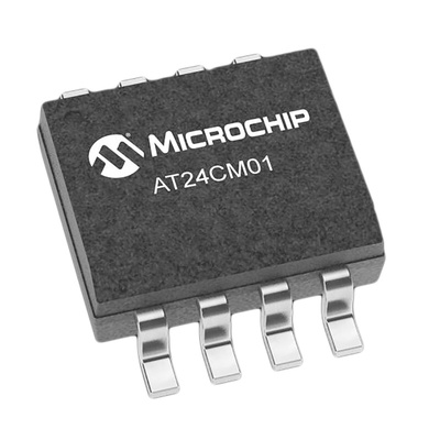 Microchip AT24CM01-SSHM-B, 1Mbit EEPROM Memory Chip, 550ns 8-Pin SOIC-8 Serial-2 Wire, Serial-I2C