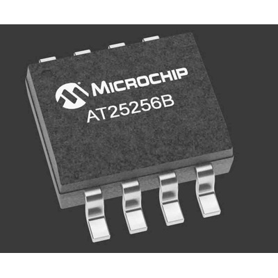 Microchip AT25256B-SSHL-T, 256kbit EEPROM Memory Chip, 80ns 8-Pin SOIC-8 Serial-SPI
