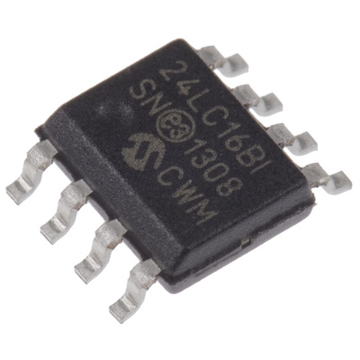 Microchip 24LC16B-I/SN, 16kbit Serial EEPROM Memory, 900ns 8-Pin SOIC Serial-I2C