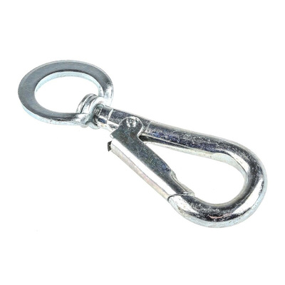 RS PRO Zinc Plated Steel Swivel Spring Hook