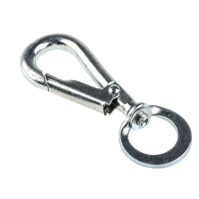 RS PRO Zinc Plated Steel Swivel Spring Hook