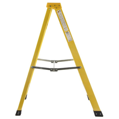 RS PRO Fibreglass 5 steps Step Ladder, 1.33m platform height