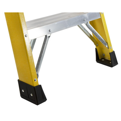 RS PRO Fibreglass 8 steps Step Ladder, 2.1m platform height