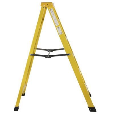 RS PRO Fibreglass 6 steps Step Ladder, 1.6m platform height