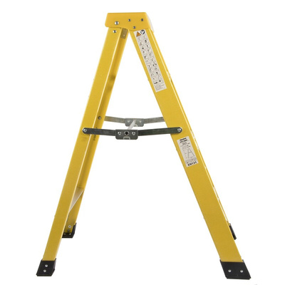 RS PRO Fibreglass 4 steps Step Ladder, 1.0m platform height