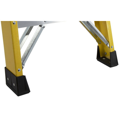 RS PRO Fibreglass 4 steps Step Ladder, 1.0m platform height