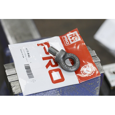 RS PRO Carbon Steel Eye Bolt, M12 Thread, 18mm Thread Length, 15mm Internal Eye Diameter, 33mm Outer Eye Diameter, 0.4t