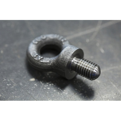 RS PRO Carbon Steel Eye Bolt, M12 Thread, 18mm Thread Length, 15mm Internal Eye Diameter, 33mm Outer Eye Diameter, 0.4t