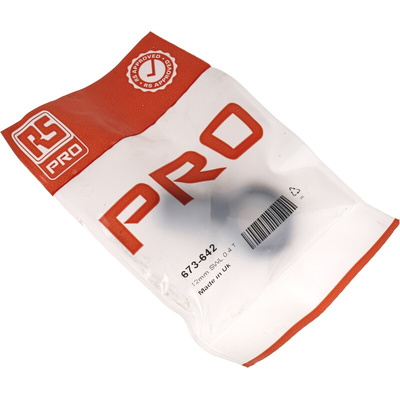 RS PRO Carbon Steel Eye Bolt, M12 Thread, 18mm Thread Length, 15mm Internal Eye Diameter, 33mm Outer Eye Diameter, 0.4t