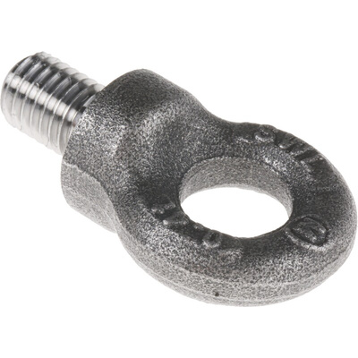RS PRO Carbon Steel Eye Bolt, M12 Thread, 18mm Thread Length, 15mm Internal Eye Diameter, 33mm Outer Eye Diameter, 0.4t