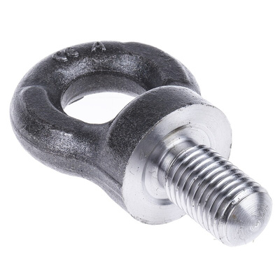 RS PRO Carbon Steel Eye Bolt, M20 Thread, 27mm Thread Length, 27mm Internal Eye Diameter, 59mm Outer Eye Diameter, 1.6t