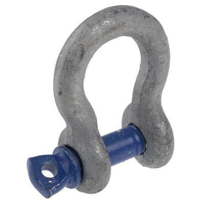 RS PRO Bow Shackle, Zinc Plated Steel, 1t
