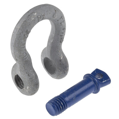 RS PRO Bow Shackle, Zinc Plated Steel, 1t