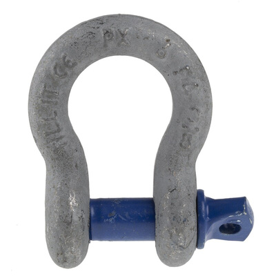 RS PRO Bow Shackle, Zinc Plated Steel, 1t